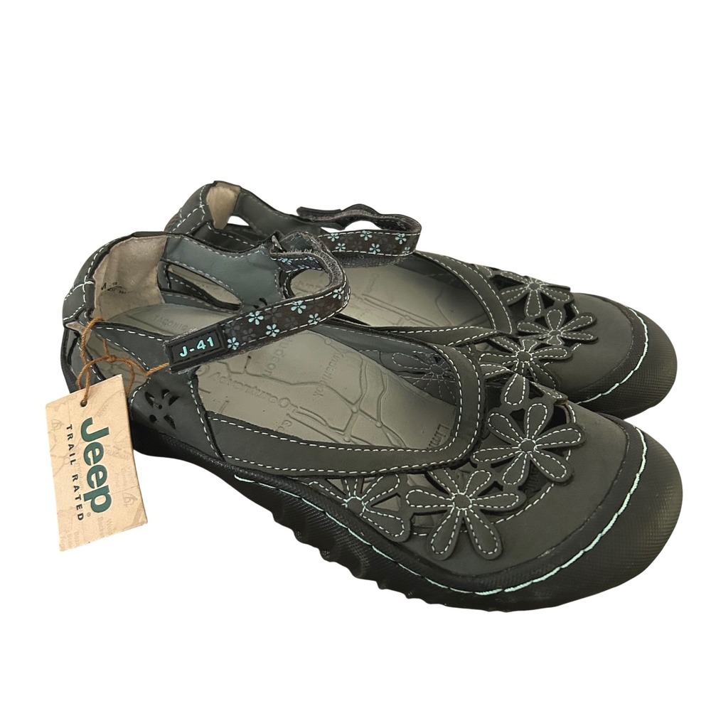NWT J-41 JEEP Adventure On Orchid Mary Jane Shoes Womens 6 Trail Sandals Flats